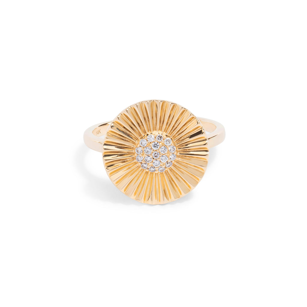 Fluted Circle Ring
