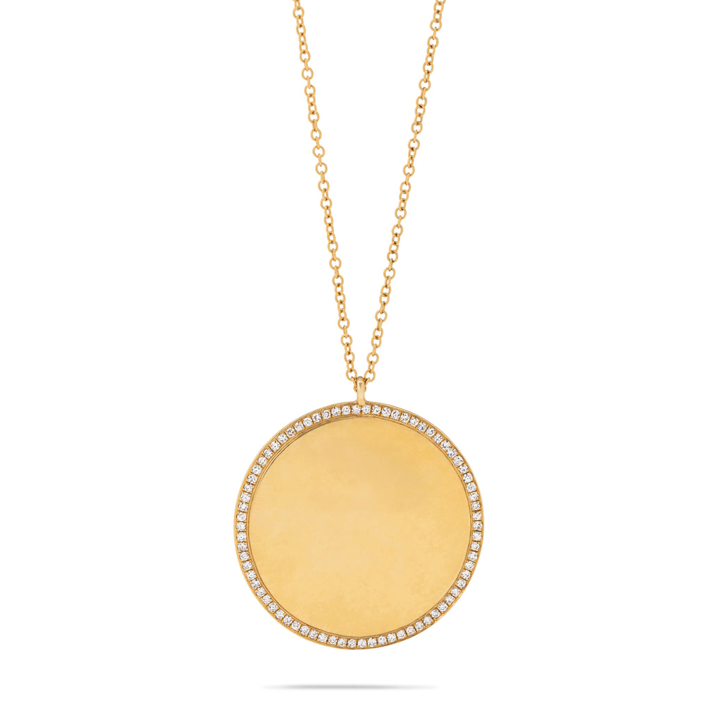 Disc with Diamonds Necklace
