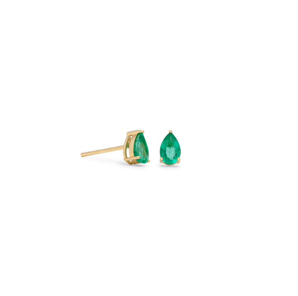 Emerald Pear Studs