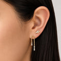 Diamond Drop Chain Threader Earrings