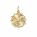 Yellow Gold Sunburst Medallion Pendant