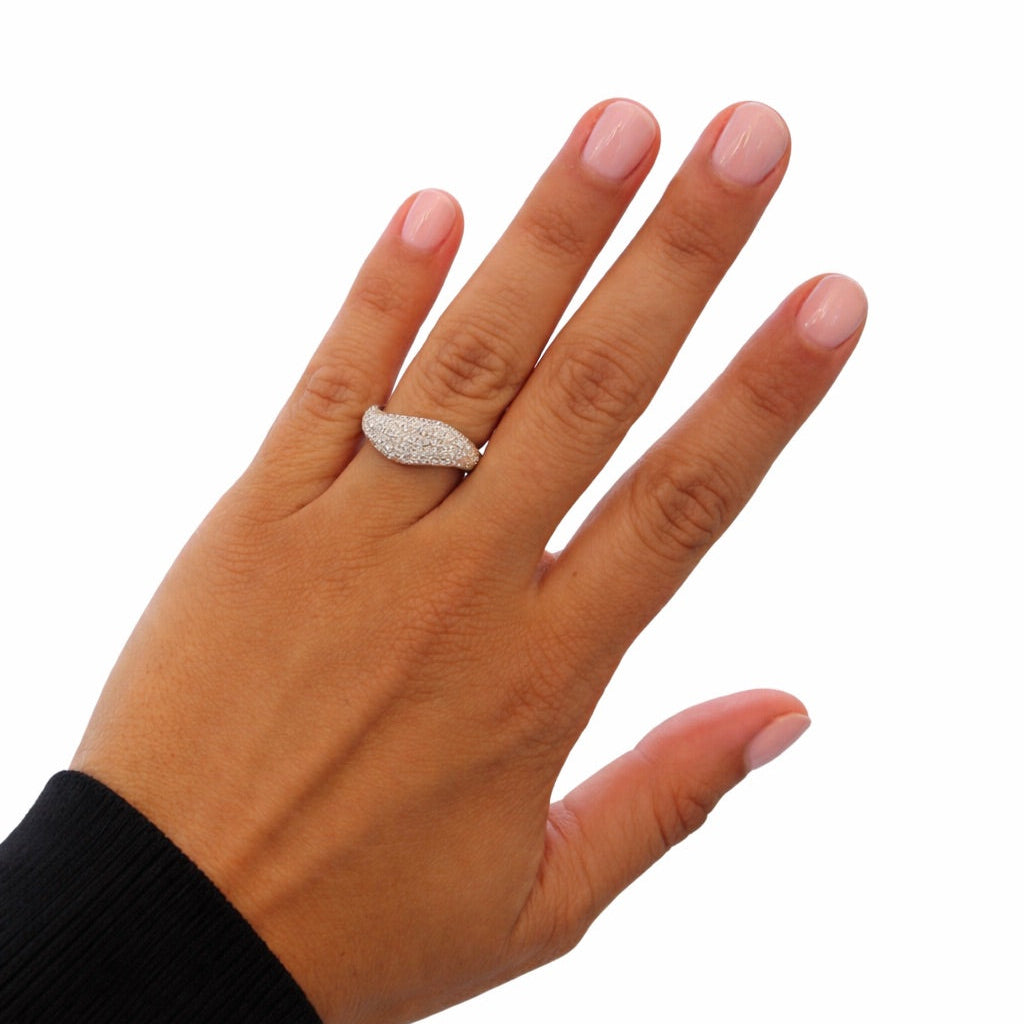 Pave Marquise Dome Ring
