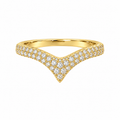 Pavé Diamond Chevron Ring