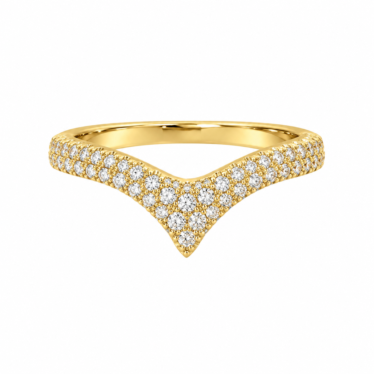 Pavé Diamond Chevron Ring