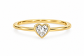 Bezel Heart Diamond Pinky Ring