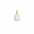 Emerald Cut Diamond Halo Charm