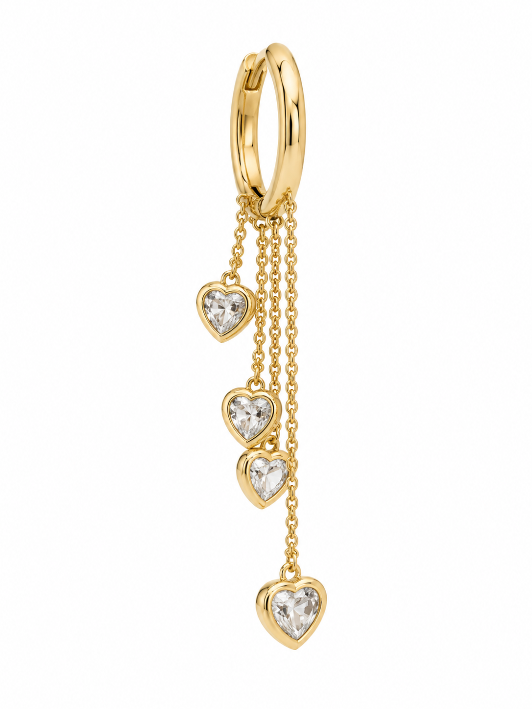 Heartstrings Lab Diamond Drop Huggie