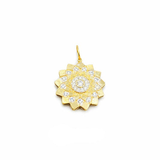 Radiant Bloom Diamond Medallion Charm