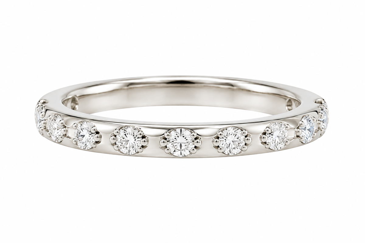 White Gold Marquise Diamond Band Ring