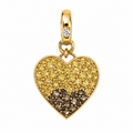 Pavé Diamond Heart Charm Pendant