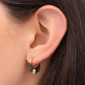 Black Diamond Pave Huggie Earrings