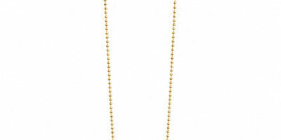 Yellow Gold Fine Bead Chain with Pavé Diamond Circle Station
