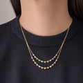 Double Strand Diamond Station Necklace