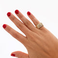 Twisted Yellow Gold Dome Pinky Ring