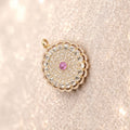 Yellow Gold Round Pave Pendant