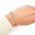 Bezel-Set Diamond Heart Tennis Bracelet