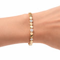 Diamond & Gold Disc Tennis Bracelet