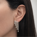 Yellow Gold Cascade Drop Earrings