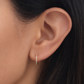 Delicate Pave Huggie Earrings