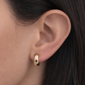Chunky Plain Huggie Earrings