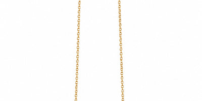 Yellow Gold Cable Chain with Pavé Diamond Horseshoe Centerpiece
