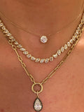Fancy Shape Lab Tennis Necklace