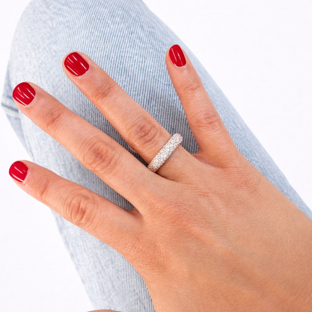 Full Pave Band White Gold Ring