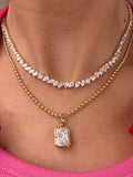 20 CT Fancy Shape Lab Tennis Necklace