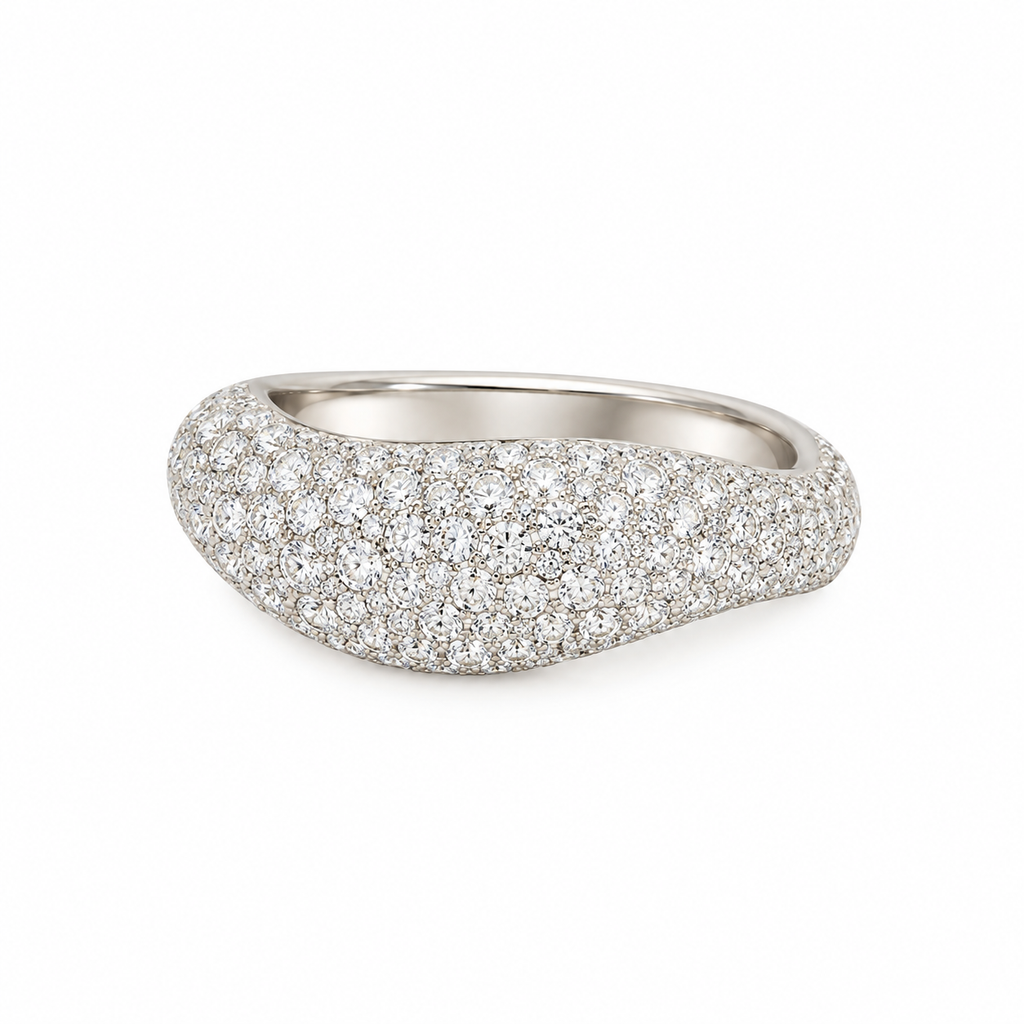 Pave Marquise Dome Ring