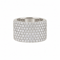 Wide Pave Diamond Band Ring