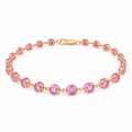 Yellow Gold Pink Sapphire Bracelet