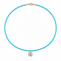 Lab Grown Cushion Diamond Bezel Charm
