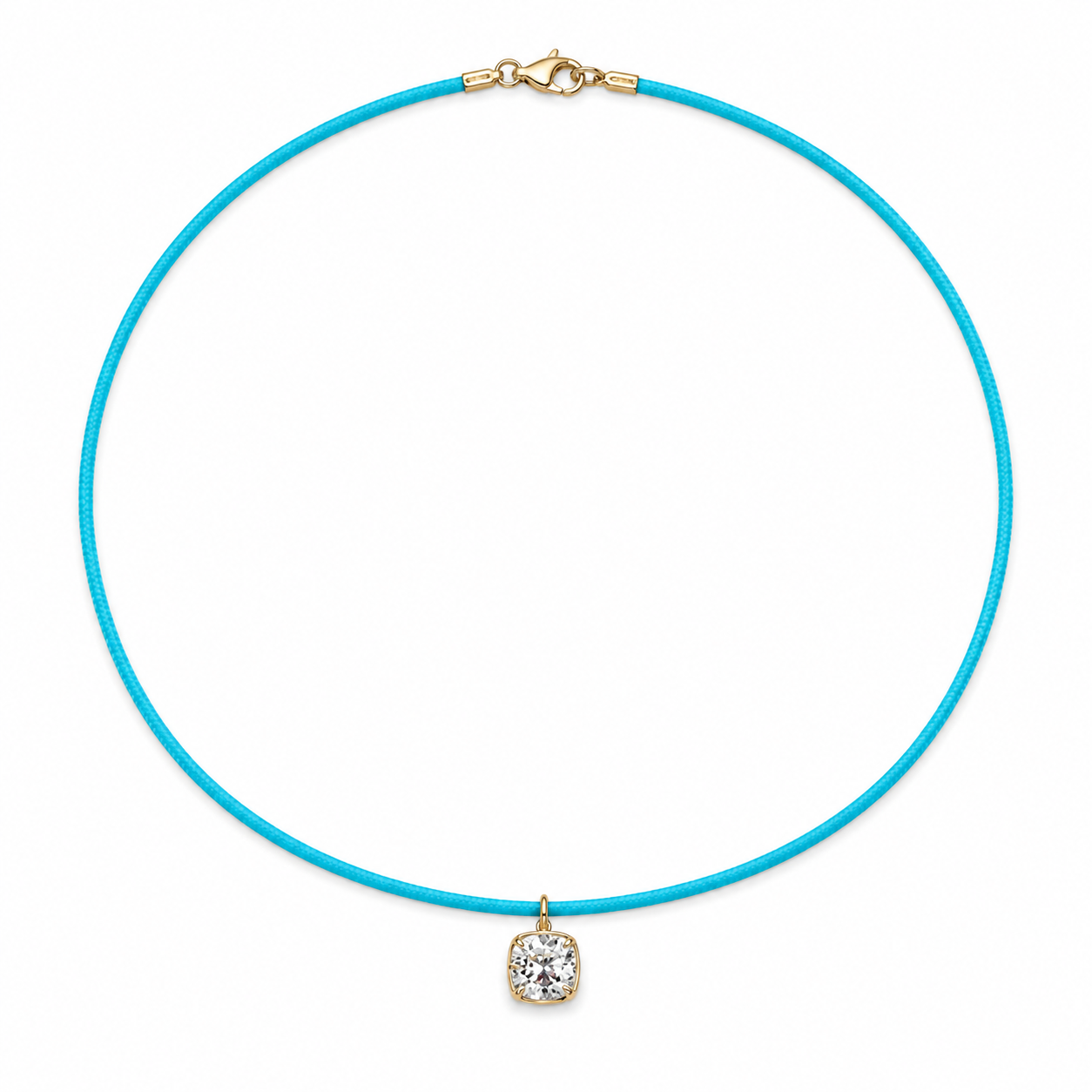 Lab Grown Cushion Diamond Bezel Charm