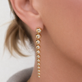 Graduated Diamond Bezel Drop Earring