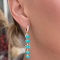 Turquoise & Diamond Drop Earring