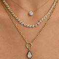 Fancy Shape Lab Tennis Necklace