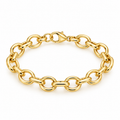 Yellow Gold Oval Link Bracelet