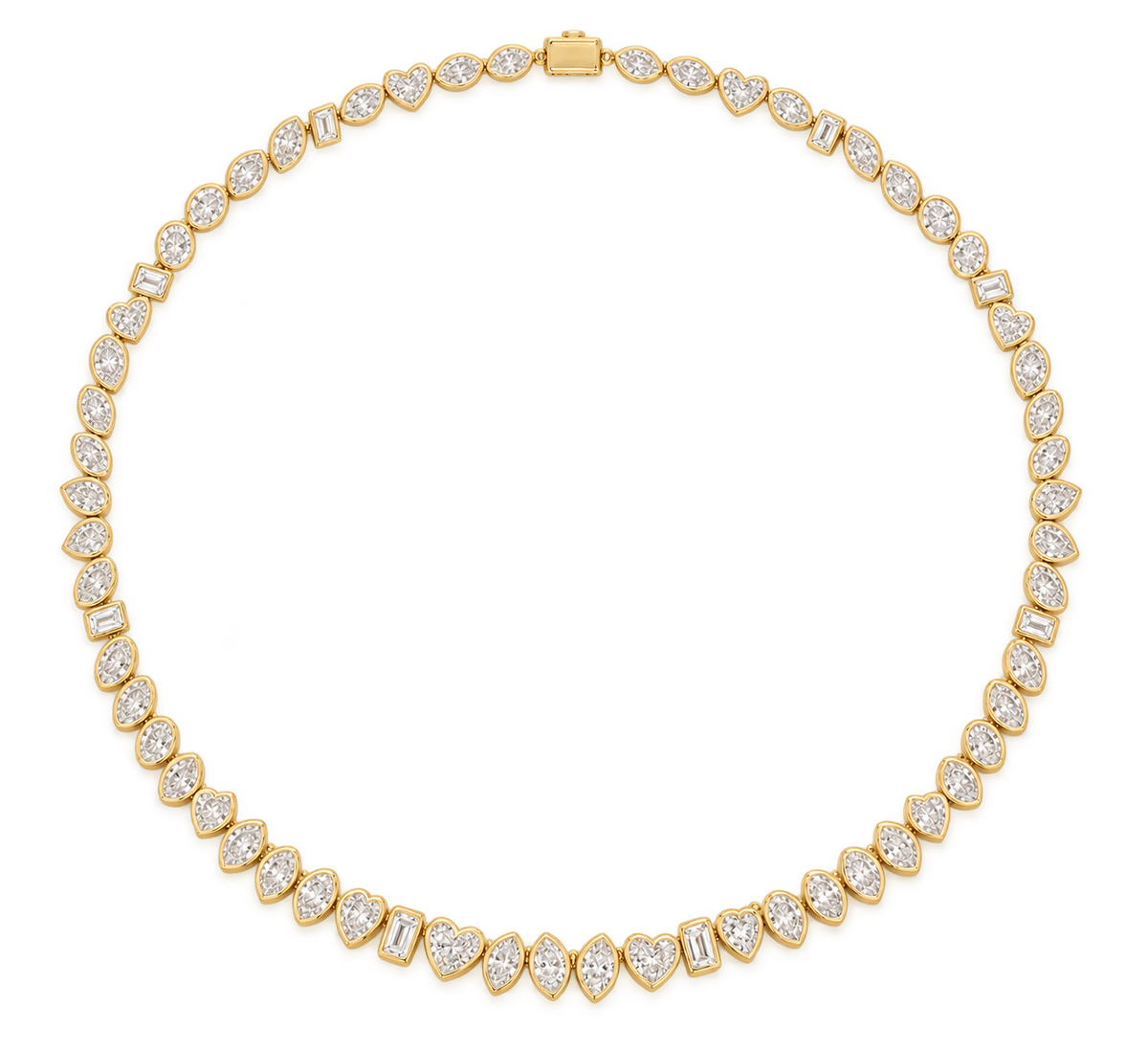 Fancy Shape Lab Tennis Necklace