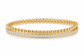 Gold Bead & Pave Diamond Bangle Set