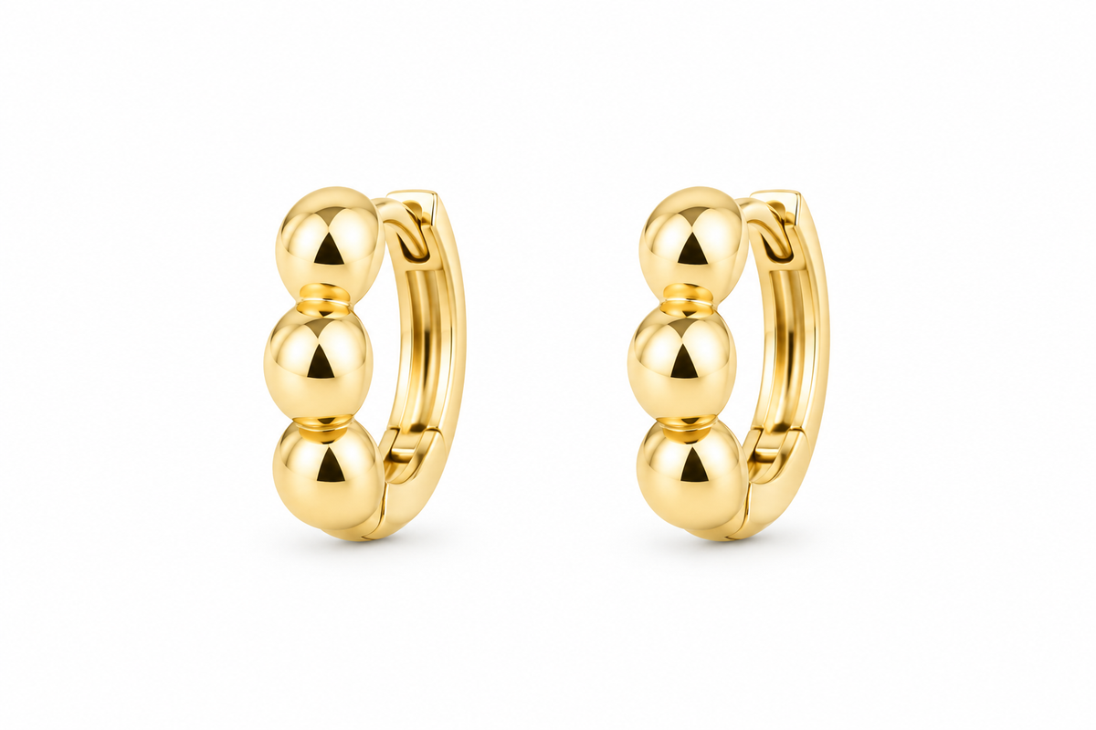 Bubble Ball Huggie Earrings