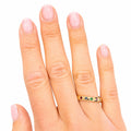 Yellow Gold Rainbow Multi-Gemstone Band Ring