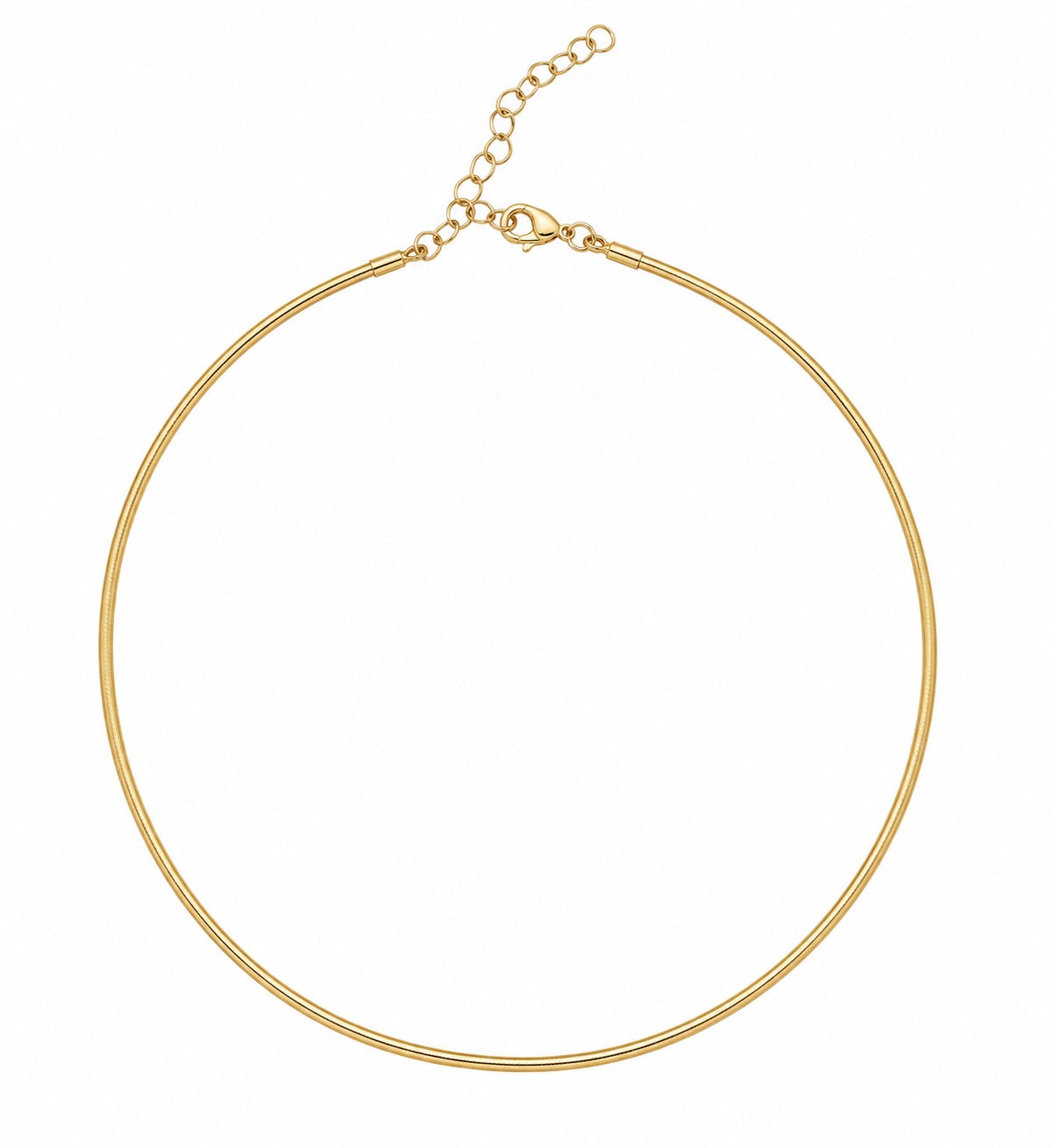 Yellow Gold Omega Wire Choker