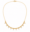 The Fringe Benefit Diamond Bead Necklace in 14K yellow gold