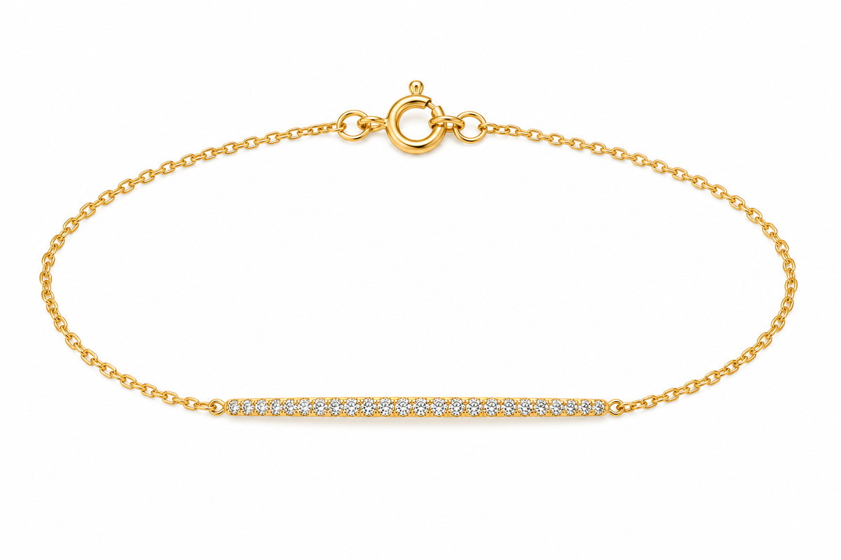 The Whisper Delicate Diamond Bar Bracelet