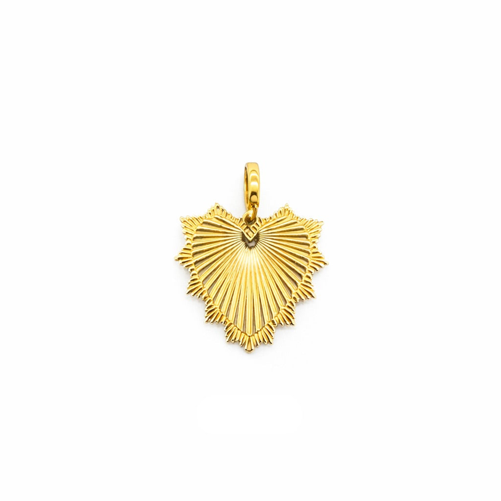 Radiant Sacred Heart Gold Charm