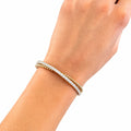 Pave Diamond & Bead Bangle