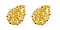 Georgian Set Yellow Lab Pear Studs in 14K yellow gold
