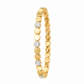 Diamond & Gold Disc Tennis Bracelet