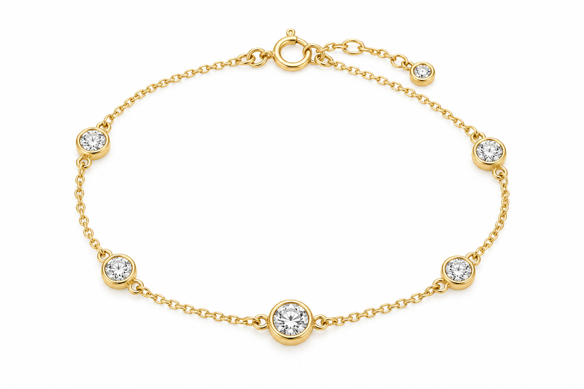 The Constellation Bezel Lab Diamond Station Bracelet
