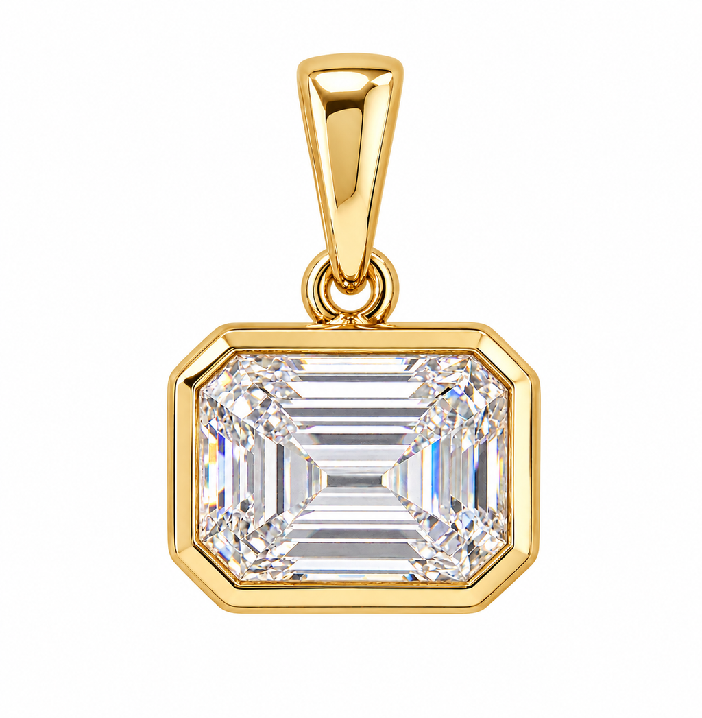 3 CT Emerald Lab Diamond Pendant